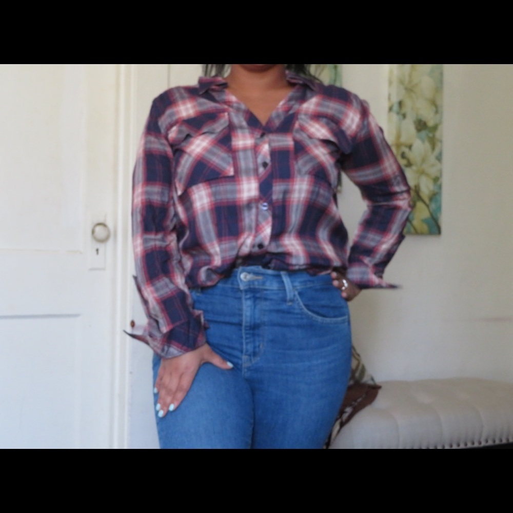 Plaid button down - Picture 2 of 3